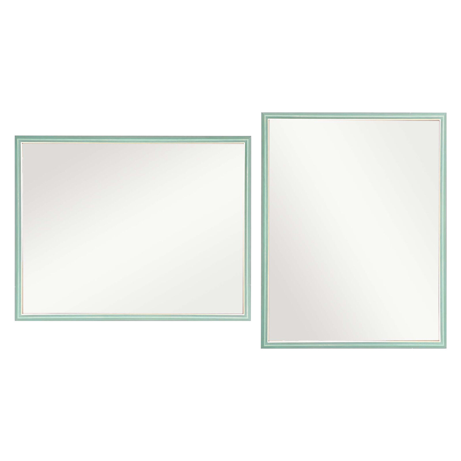 2 Set 70x90cm Wall Mirror PS Polystyrene Bathroom - Blue-Green