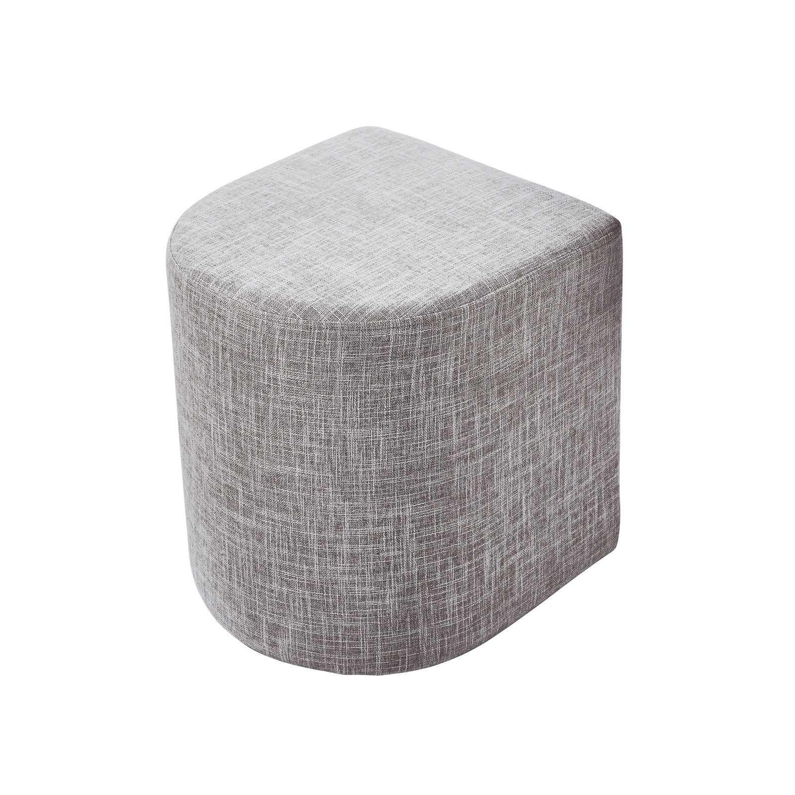 Linen Ottoman Stool - DARK GREY