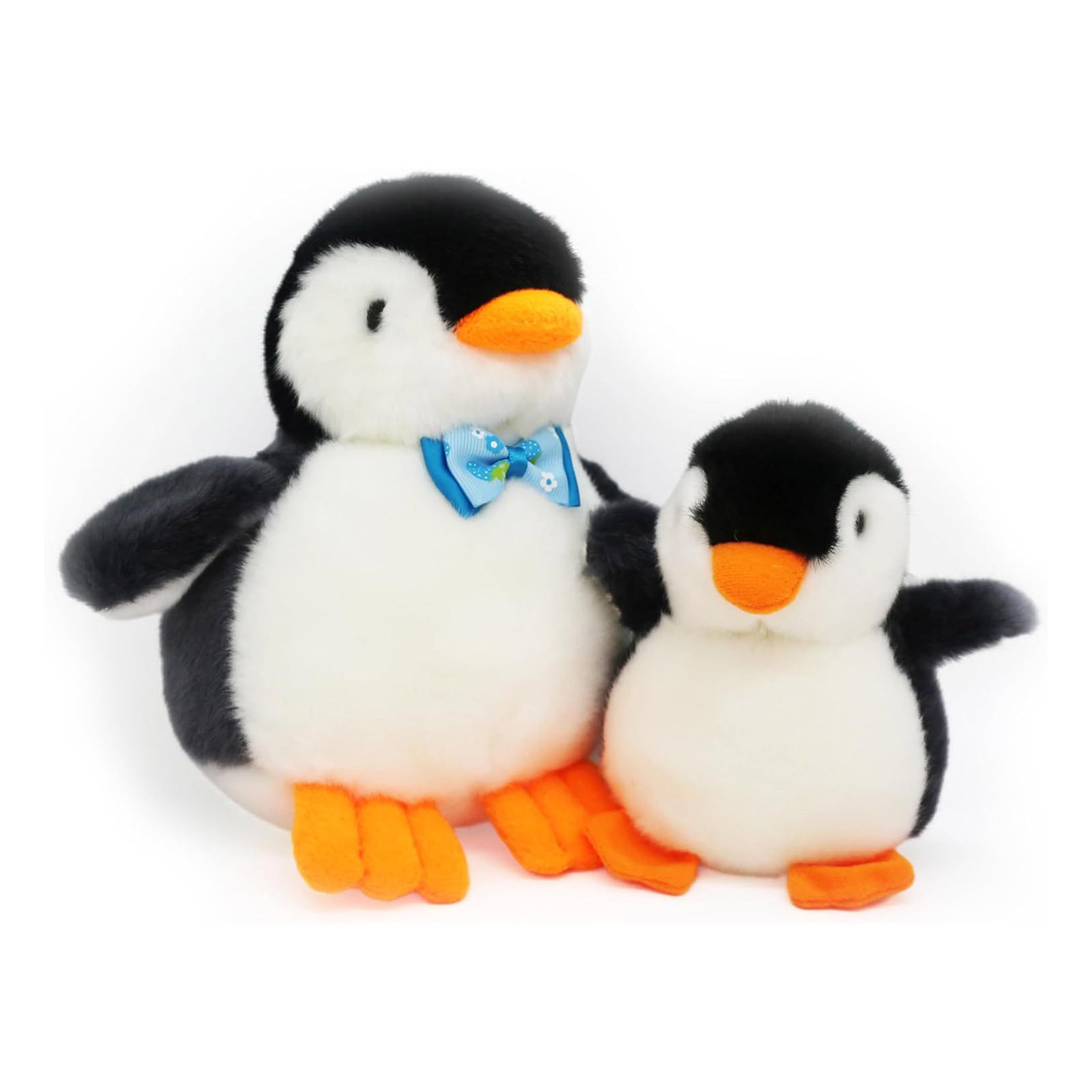 2X Plush Penguin Big and Small - BLACK