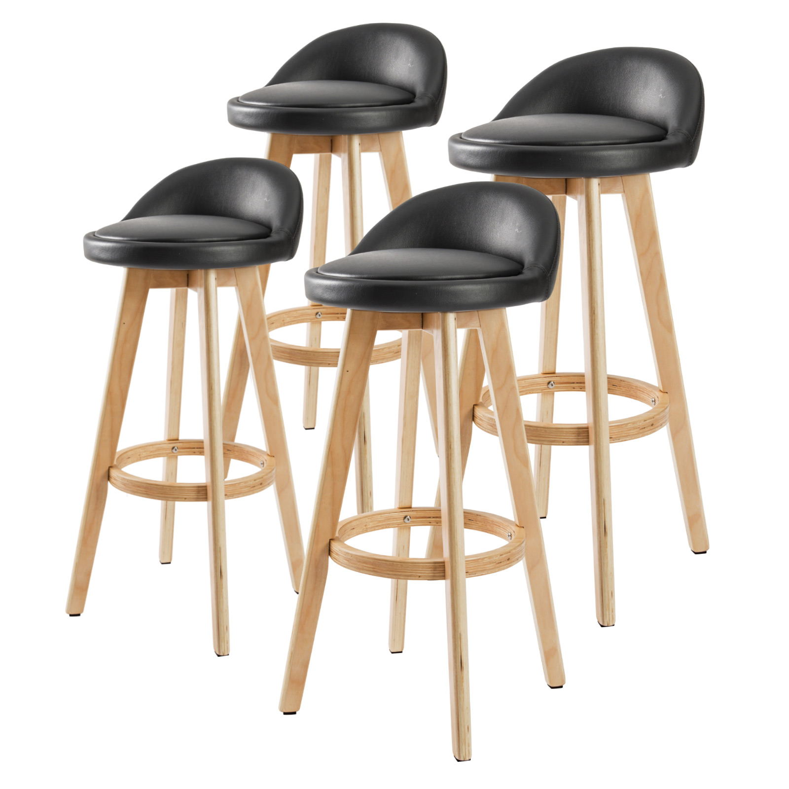 Bar stools black discount wood